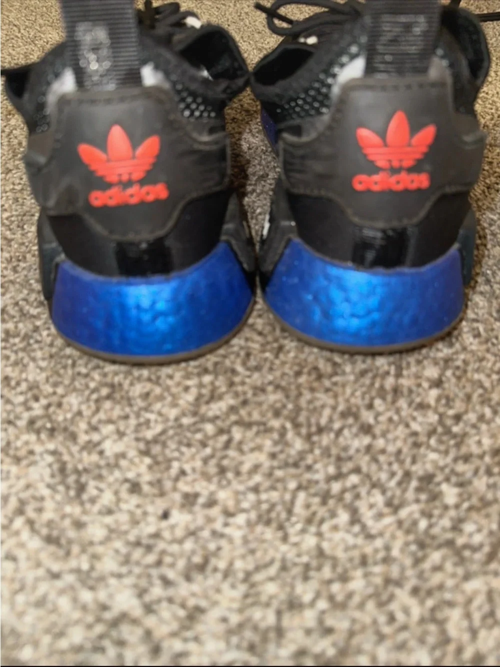 adidas Kids Black and Blue Lace-Up Sneakers
